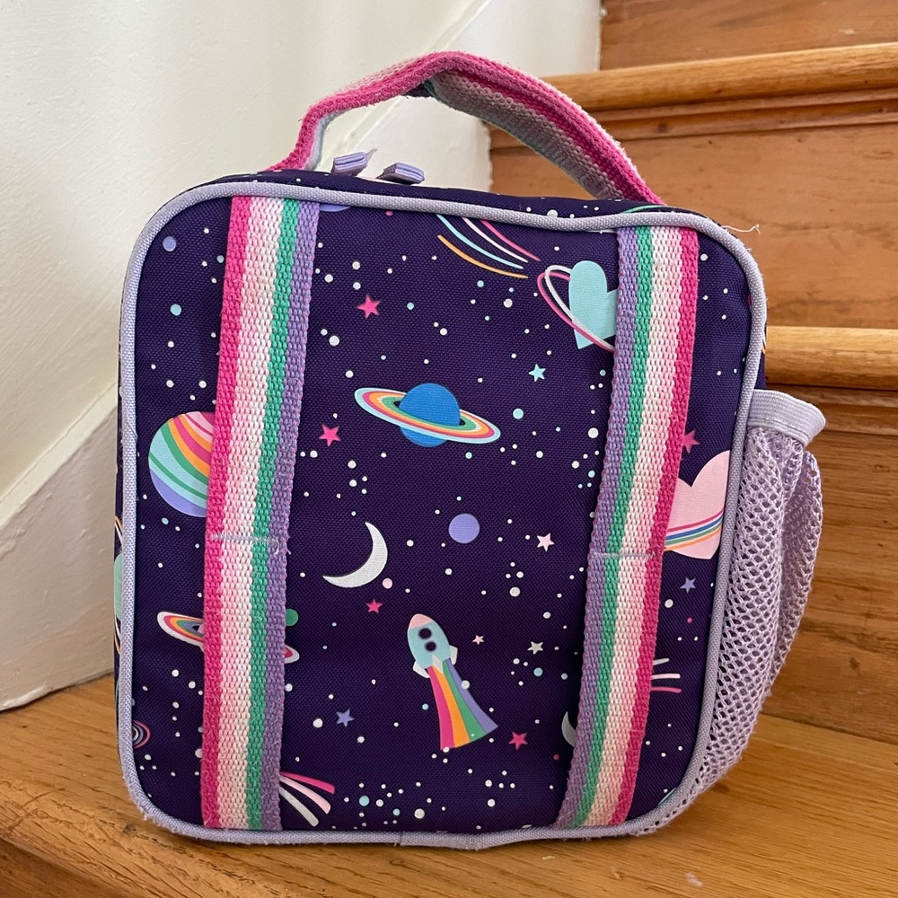 Mackenzie Rainbow Galaxy Heart backpack Lunch Bag Set - Picture 7 of 16